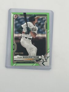 2021 Bowman - Prospects Neon Green Border #BP-51 Tyler Soderstrom /399 (RC)